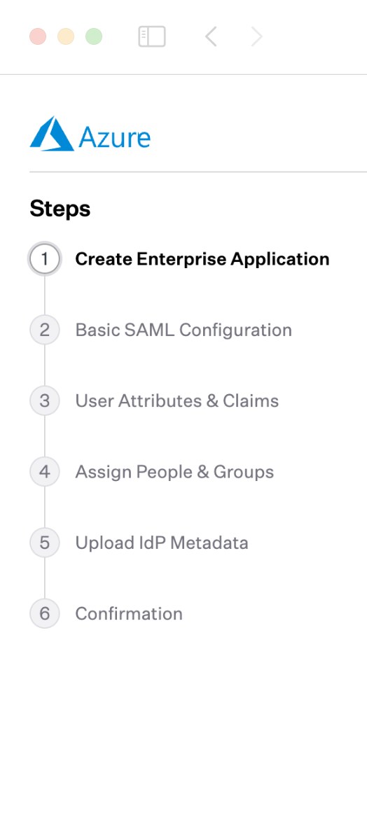 The WorkOS wizard step list for Microsoft Entra ID