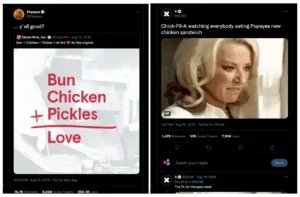 Popeye’s chicken sandwich tweets