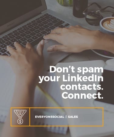 Don't spam your LinkedIn contacts. Connect, ES.