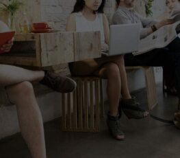 An image of people at a coffee shop.
