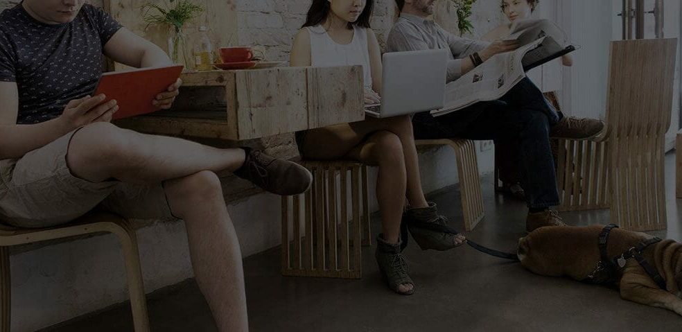 An image of people at a coffee shop.