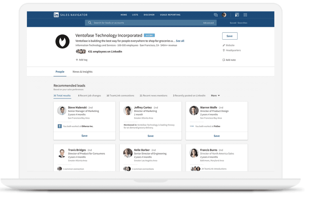 LinkedIn Sales Navigator social selling tool