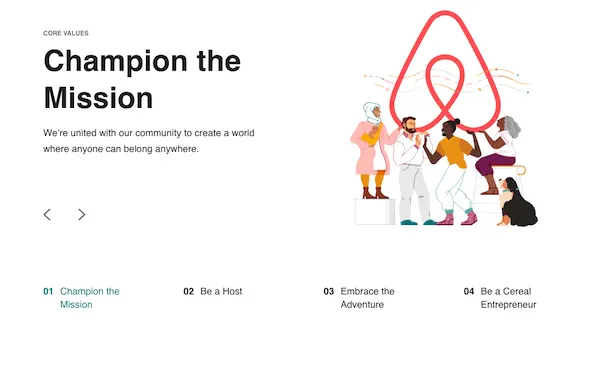 Airbnb Core Company Values