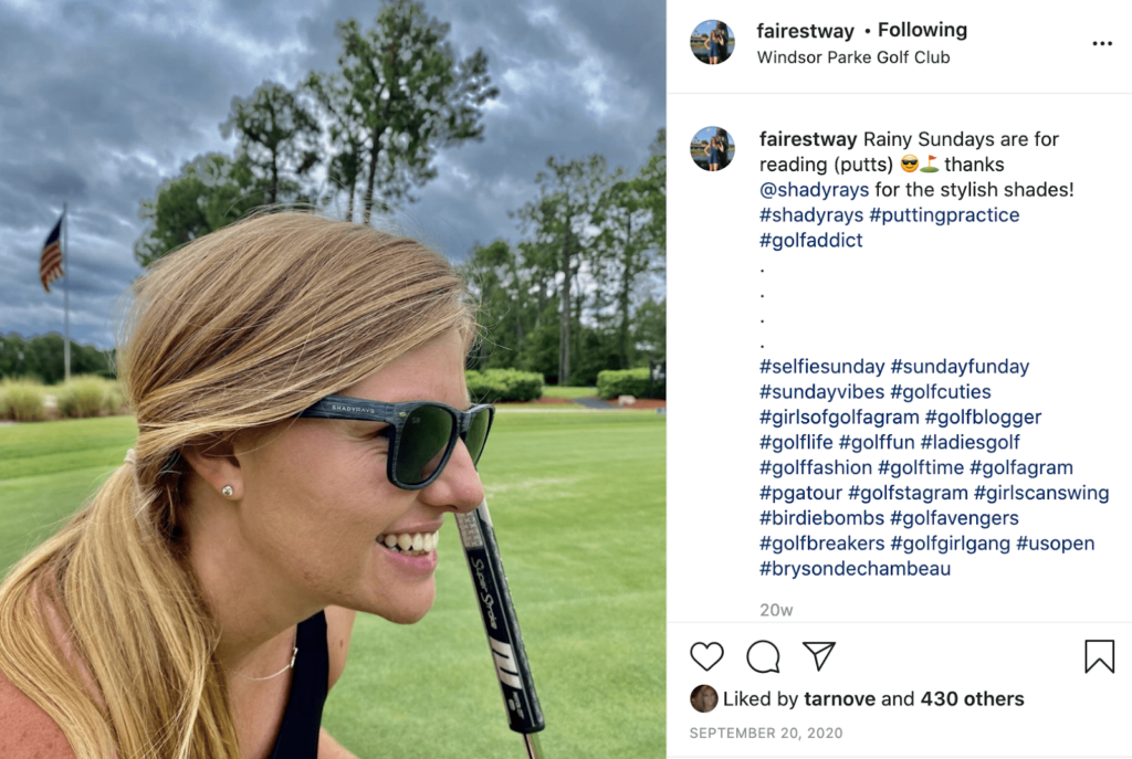 Example of micro influencer post on social media from Fairest Way account