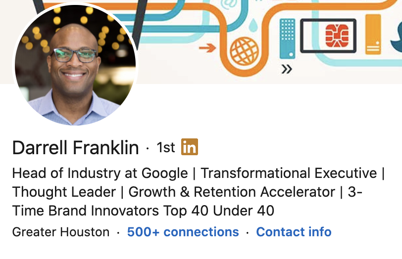 personal brand statement from Darrell Frankin's LinkedIn. profile