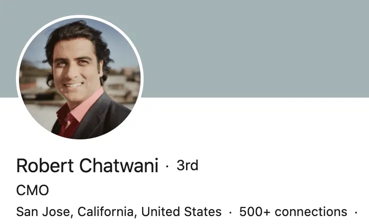 Robert Chatwani’s LinkedIn Profile