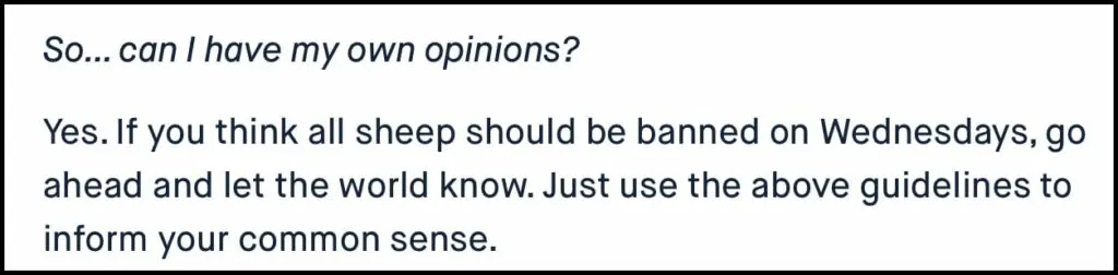 Monzo bank’s social media policy states that employees are welcome to share their opinions.