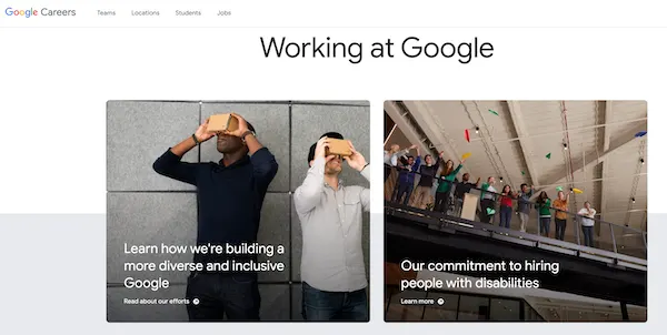Google employee branding example. 