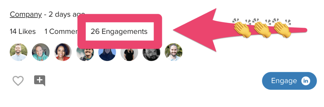 social post engagements.