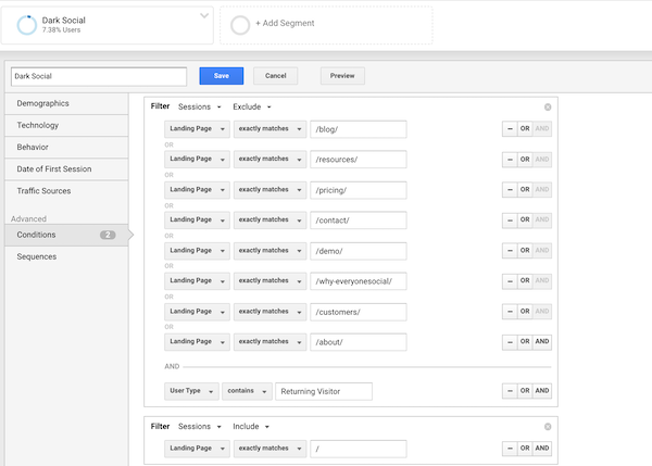 EveryoneSocial Dark Social Google Analytics. 