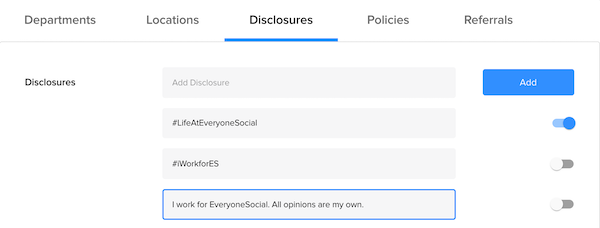 EveryoneSocial disclosures.