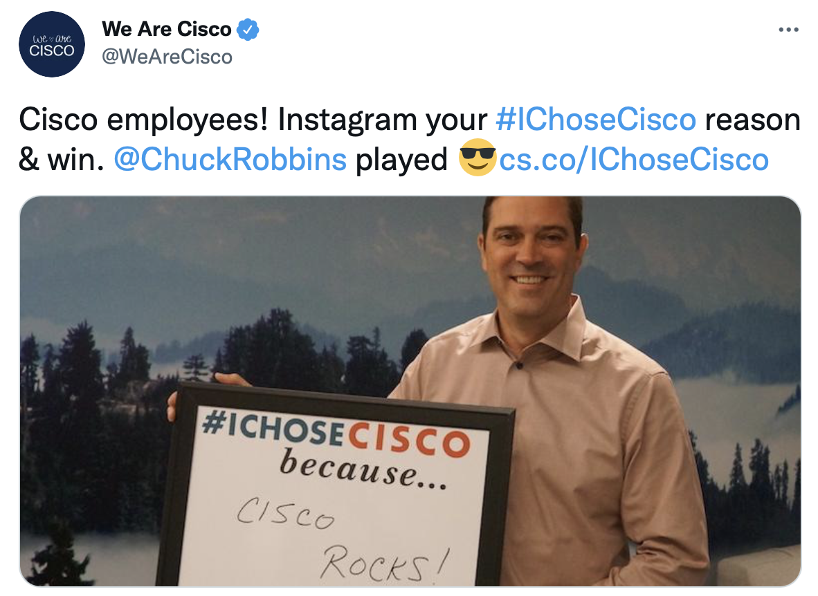 Cisco CEO social media