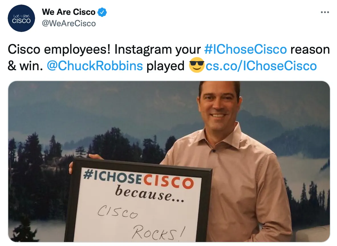 Cisco CEO social media