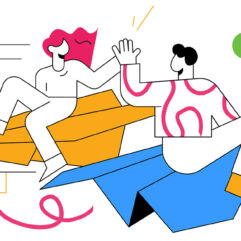 employee social sharing program illustration