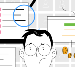 illustration of man deciding whether to hire recruiter
