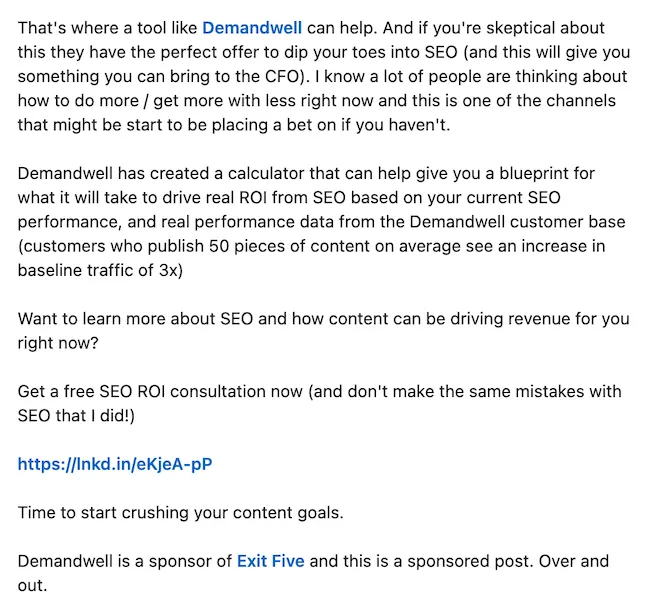 B2B influencer social post example.