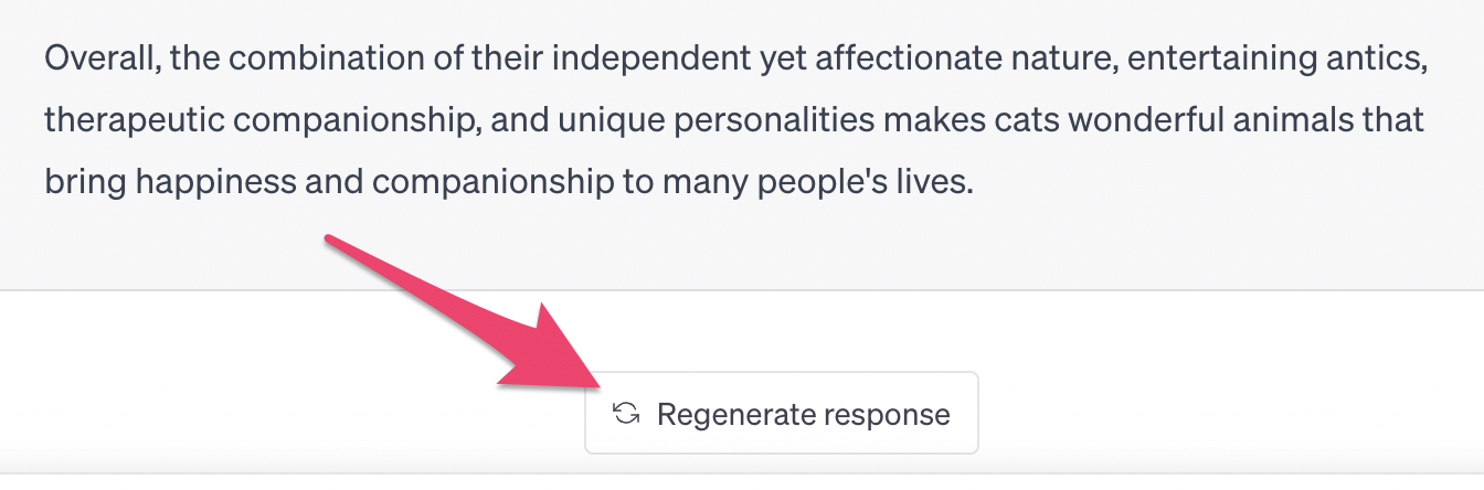 chatgpt regenerate response